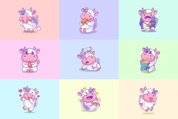 Adorable Cow Vector Designs for Creative Projects