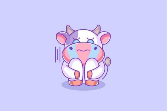 Cow Sad and Crying: A Unique Vector Asset for Emotional Design