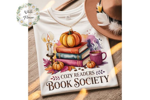 Cozy Book Lovers Autumn PNG Clipart