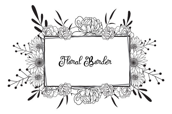 Elegant Hand Drawn Floral Design for Wedding Invitations