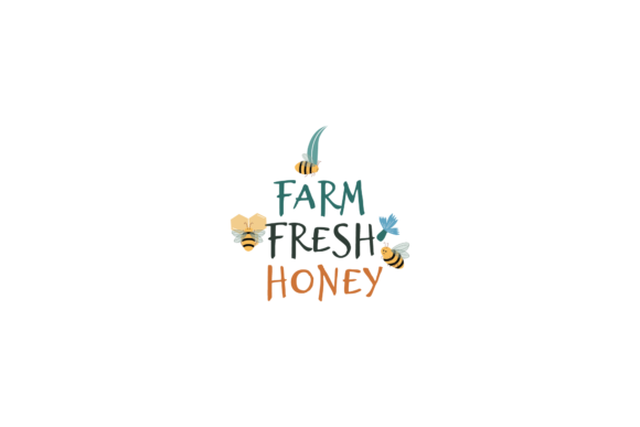 Enhance Your Designs with Bee Animals Farm Fresh Honey SVG Letters