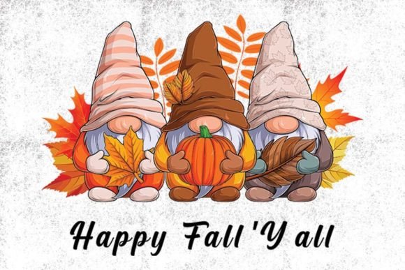 Happy Fall Y'all Gnomes: A Charming Design Asset