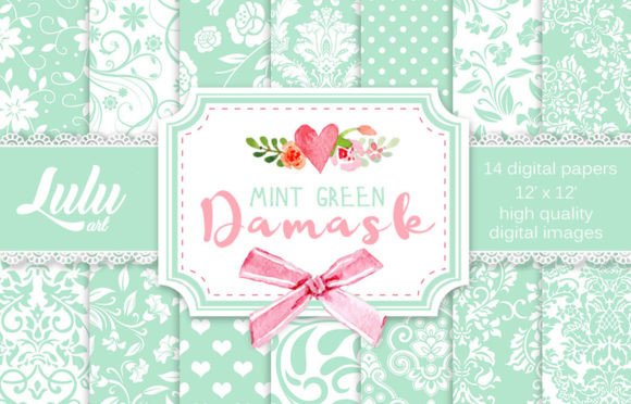 Mint Green Damask Patterns: Elevate Your Design Aesthetic