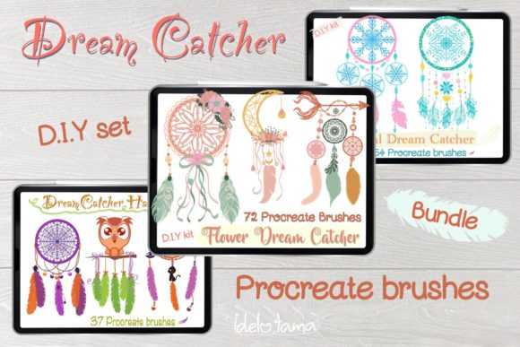 Procreate Brush Dream Catcher Bundle: 163 Add-ons for Creative Design